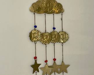 Brass metal Sunface wind chime