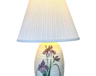 Ceramic painted floral table lamp