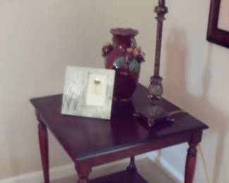 small table and lamp