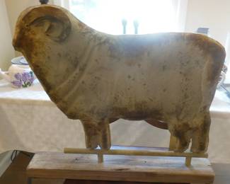 large metal sheep
