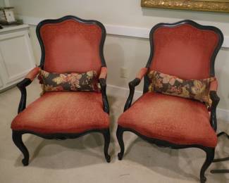 pair arm chairs