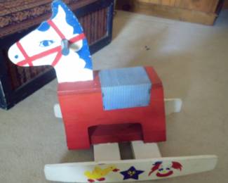 vintage childs rocking horse