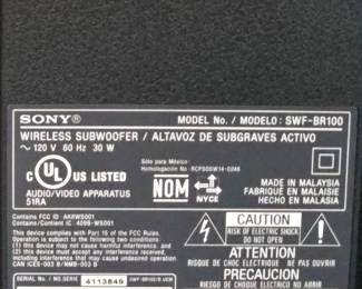 Sony SWF-BR100 Subwoofer