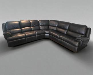La-Z-Boy Leather Sectional  with Pull Out Bed