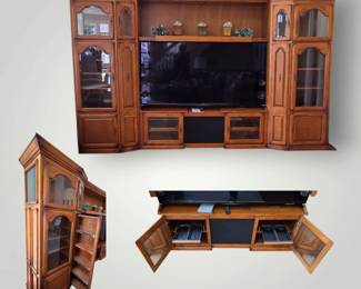 Solid Oak Entertainment Center