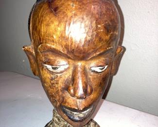 vintage wooden bust