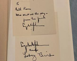 signed by LBJ and Lady Bird