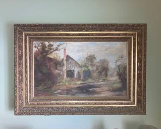 large oil painting, circa 1880's
