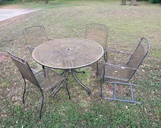 wrought iron patio set