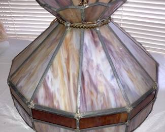 vintage slag glass chandelier
