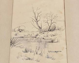 G. Harvey ink drawing