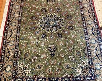 lovely rug in the entry - about 4.5 ft x 7 ft