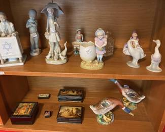 Lladros, Russian lacquer boxes and other collectibles