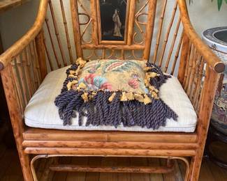 rattan and cane chair