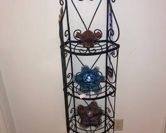 studio ruffled glass pieces and Carnival glass