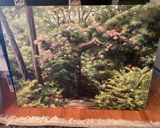Huge oil - painted by Barbara's daughter
