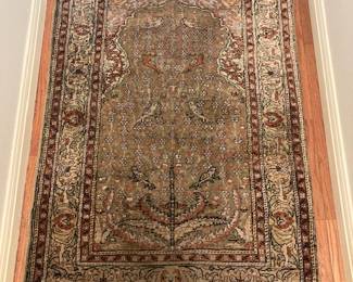nice silk rug - about 3.5 ft x 5 ft
