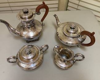 set of English Birks silver plated coffee set