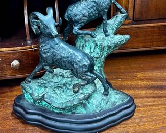 Bronze Ram sculpture