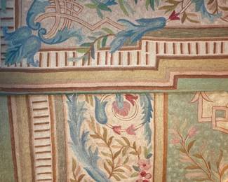Large floral area rug