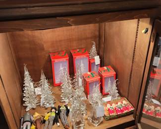 Glass Christmas Trees, Mikasa Crystal Angels, Vintage Wizard of Oz dolls