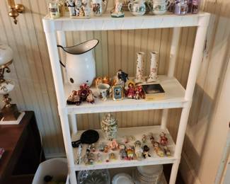 Bisque Dolls, China, Gorham Bowl, Enamelware, Cast Iron Trivets