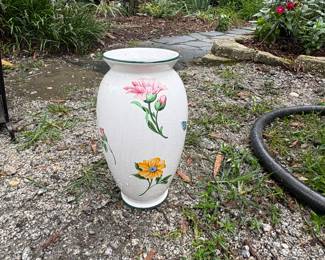 Large flowered vase