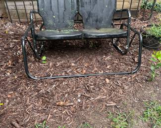 Porch metal porch glider