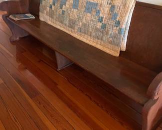 Another view of large church pew