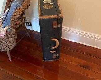 Vintage suitcase full of vintage clothes