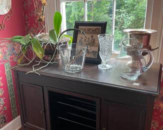Gramophone cabinet converted to a wine cabinet