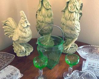 Glassware + roosters