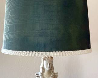 French provincial floor lamps with ceramic busts