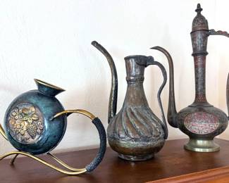 Vintage brass Middle Eastern tea pot