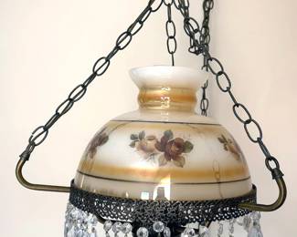 Vintage hanging swag lamp