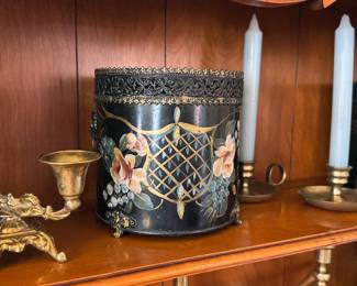 Decor, brass candlesticks