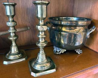 Silver plate candlesticks