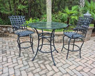 Iron tall pub set - cushions will be included