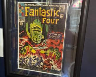 framed copy of Fantastic Four #49.