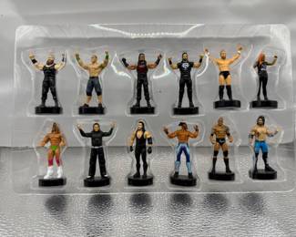 set of WWE Superstar Stampers by PMI International, which are self-inking action figures