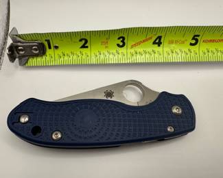 Spyderco Para 3 Lightweight folding knife,- Cobalt Blue FRN