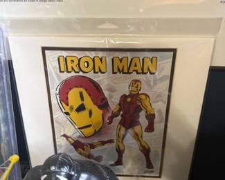IRON MAN MARVEL USPS 1ST DAY ISSUE STAMP MATTED W/ART