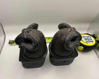 Vintage MMA Amun Rams Head Deity Cast Reproduction Pair of Bookends
