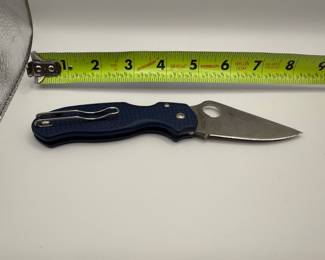 Spyderco Para 3 Lightweight folding knife,- Cobalt Blue FRN