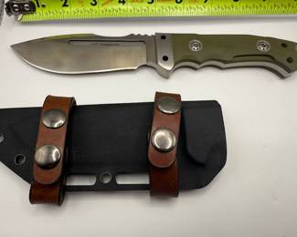 Columbia River CRKT 2032 Crawford Thunder Strike Fixed 2.83" Black Plain Blade, OD Green Paracord Handle