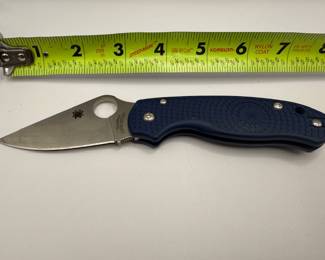 Spyderco Para 3 Lightweight folding knife,- Cobalt Blue FRN