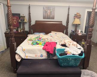 Four post king bed (mattress and adjustable platform not included )