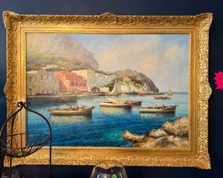 Italian Artist Guido Odieran Oil on Canvas 48" x 35"