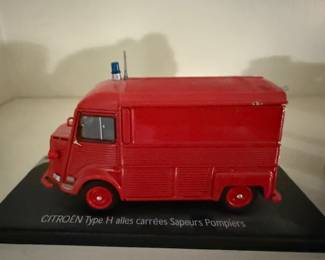 1:43 scale diecast model of a Citroën H-Type Van, specifically a "Sapeurs Pompiers" (fire engine) version