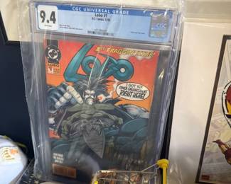 The image shows a CGC-graded copy of Lobo #1 from DC Comics, specifically the 1993 series, with a grade of 9.4